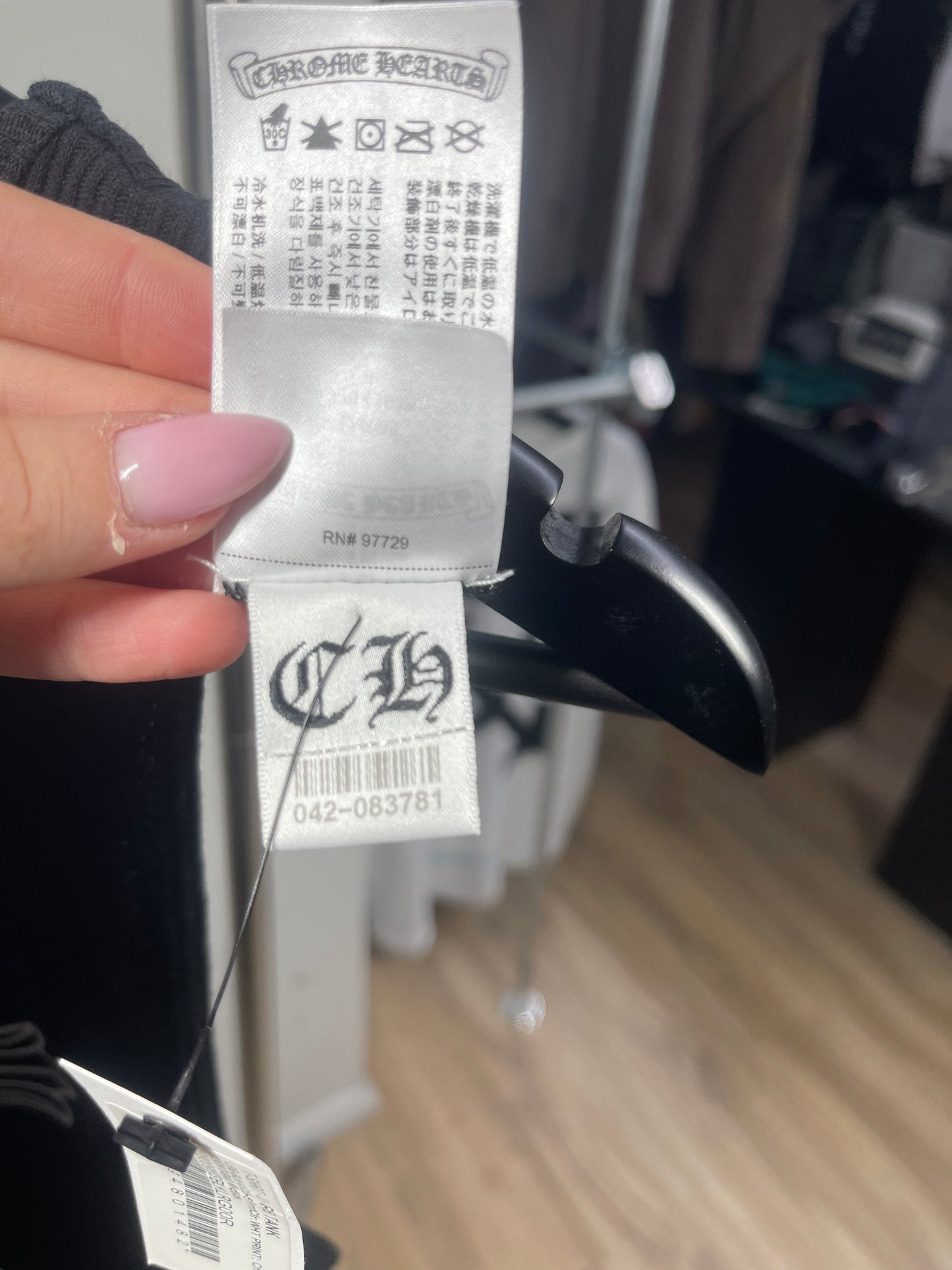 Chrome Hearts T-Bar Cross Logo Black Tank Top - Size Large