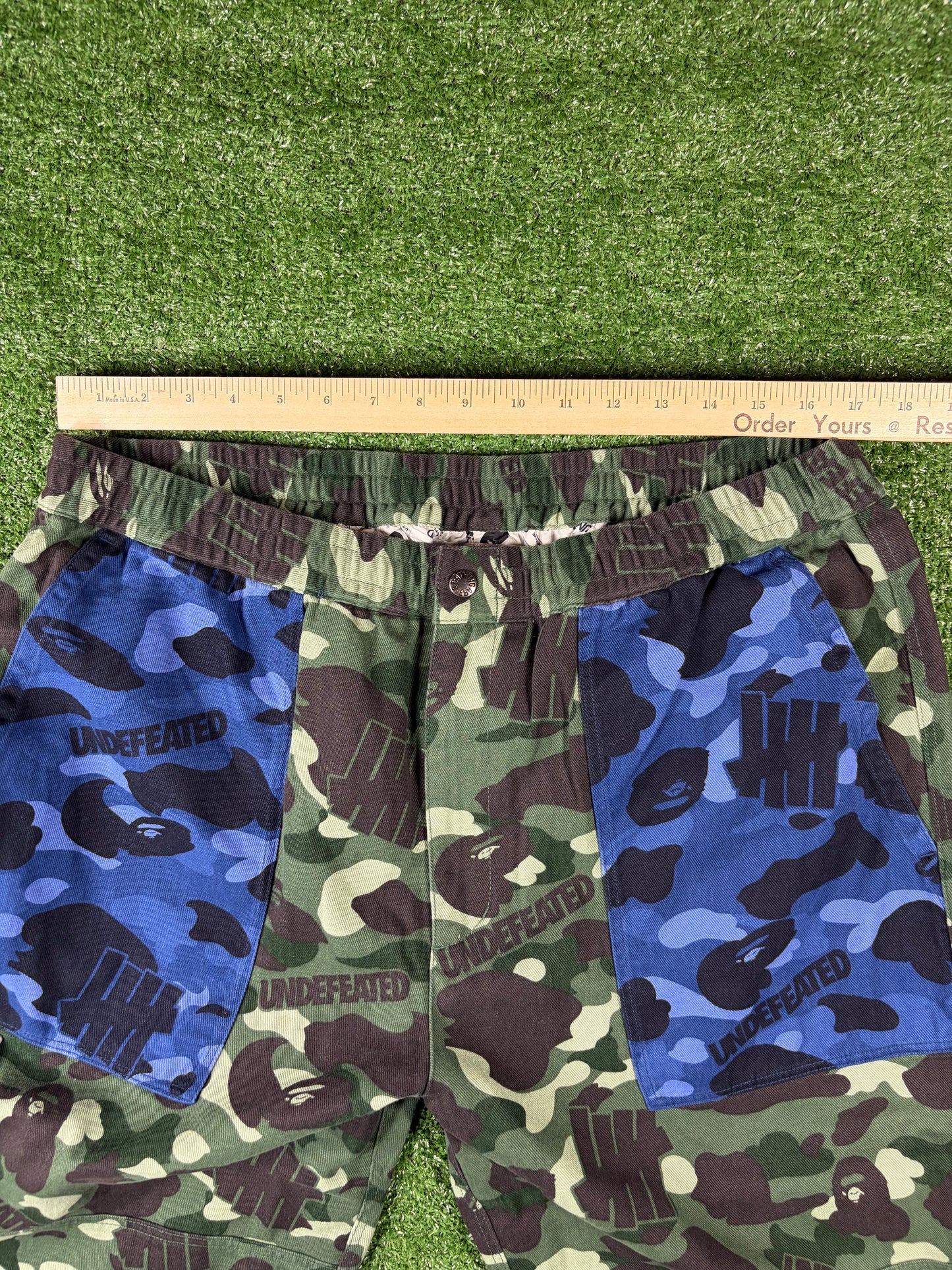 Bape x Undefeated Camo Flannel Cargo Pants Size XXL