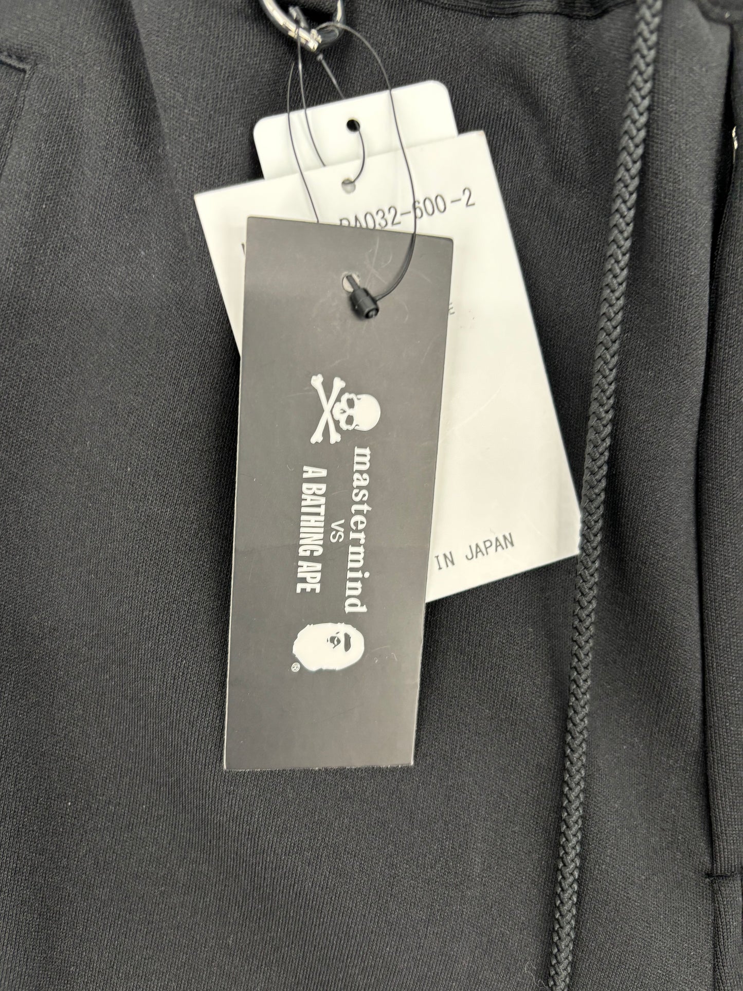 Mastermind Color Ribbed Black Track Pants Size Large (MSRP: $1,279)