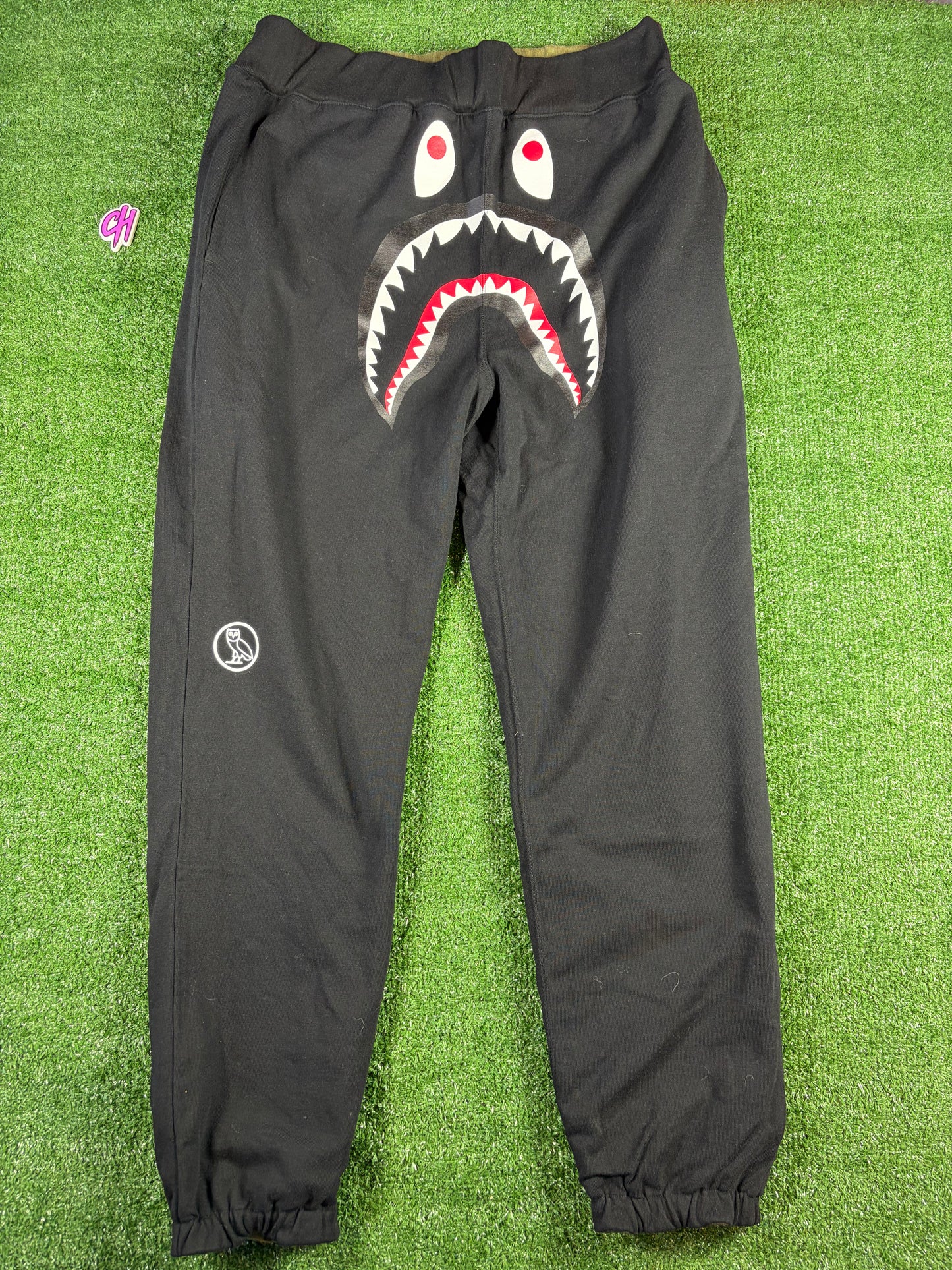 BAPE x OVO Woodland Camo Shark Reversible Sweatpants XXL