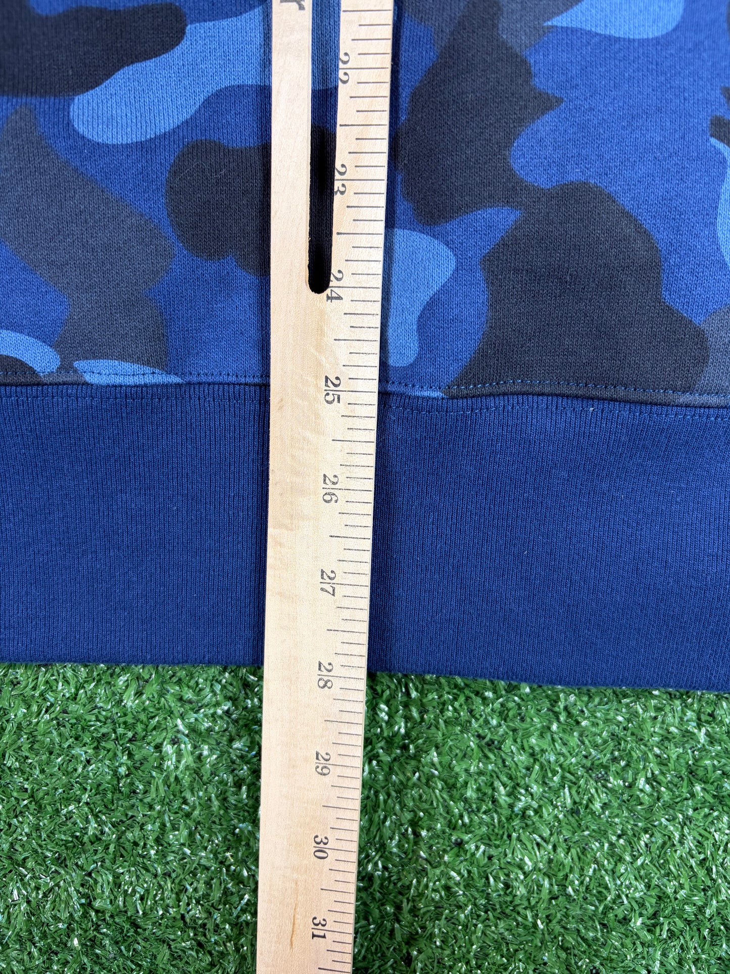 BAPE Color Camo Navy Embroidery Shark Crewneck Large