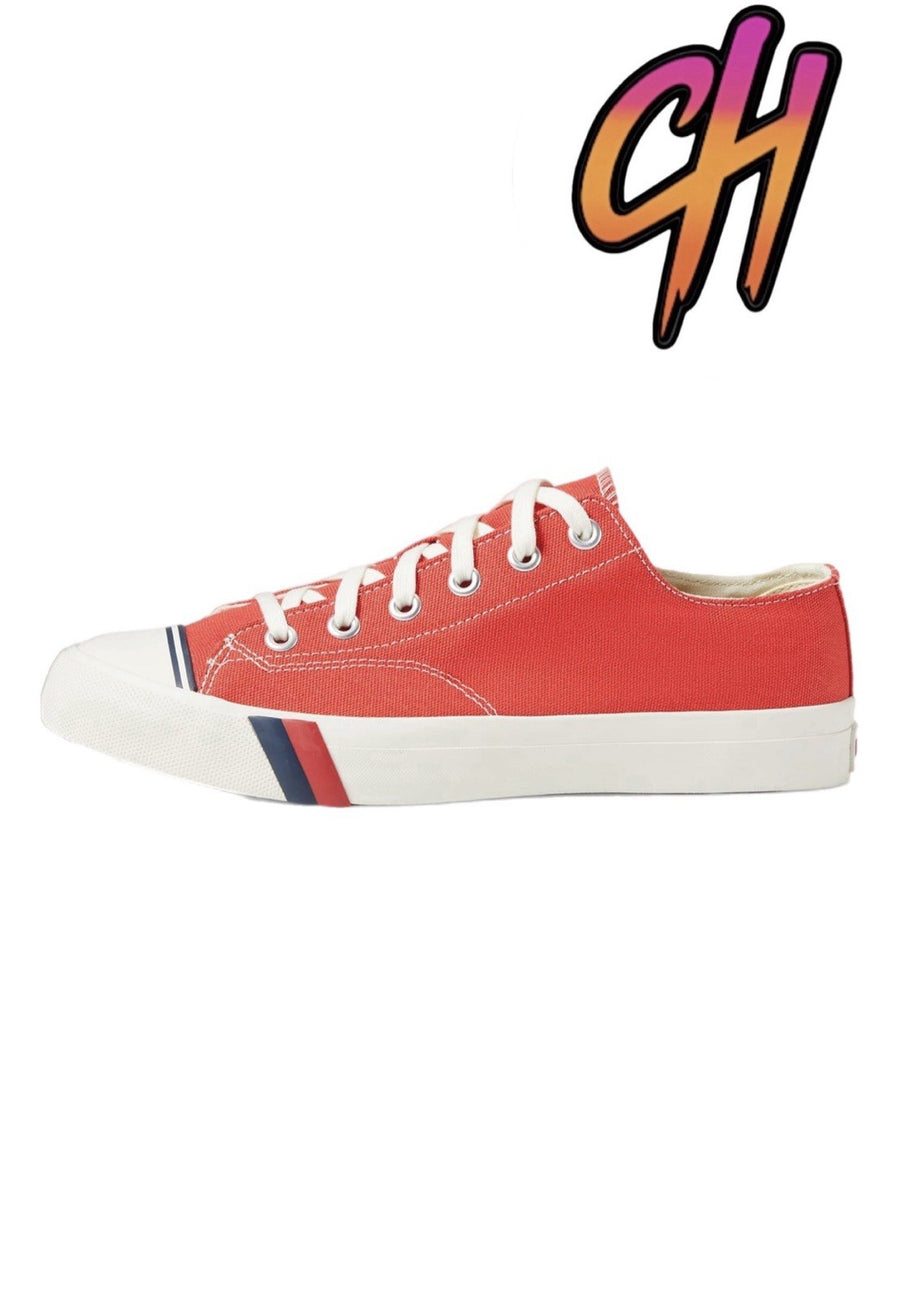 Pro-Keds Royal Lo Lace Up Red Canvas Shoes Sneaker