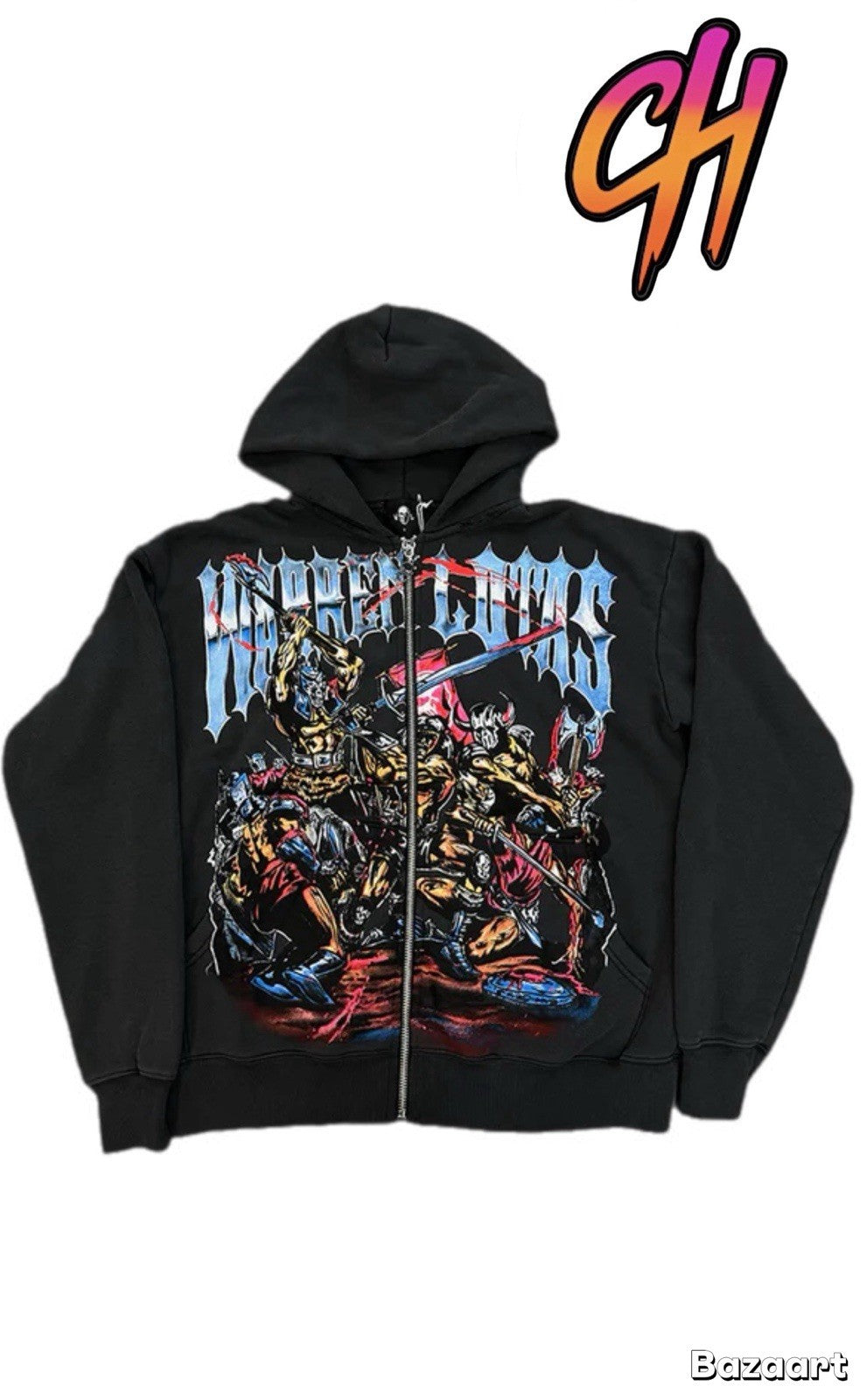 Warren Lotas ‘Battle Massacre’ Zip Up Hoodie Size Medium
