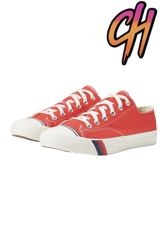 Pro-Keds Royal Lo Lace Up Red Canvas Shoes Sneaker