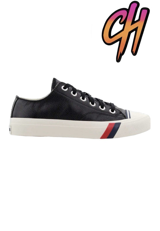 Pro-Keds Royal Lo Lace Up Black Leather Shoes Sneaker