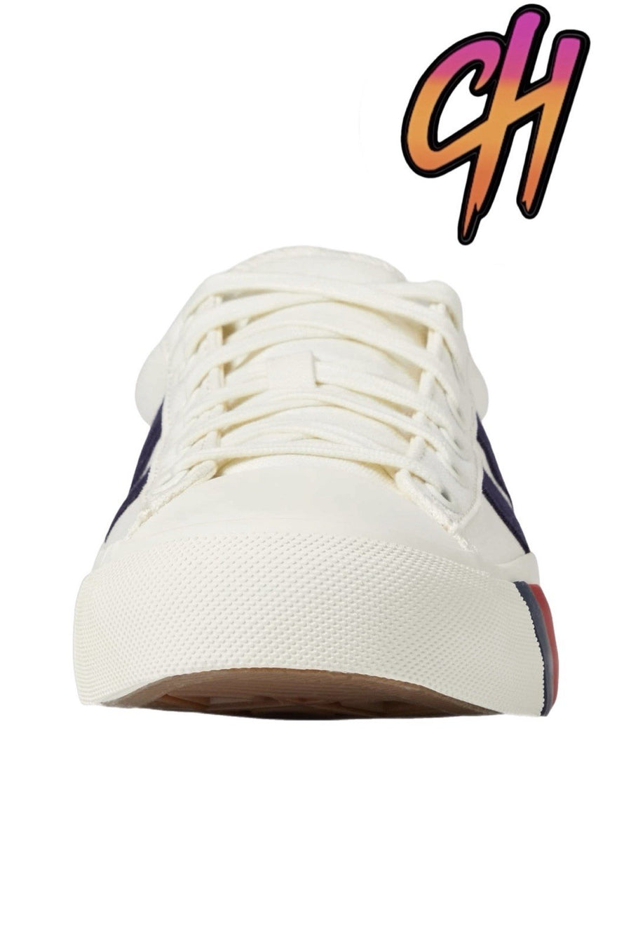 Pro-Keds Royal Plus Lace Up White Navy Canvas Shoes Sneaker
