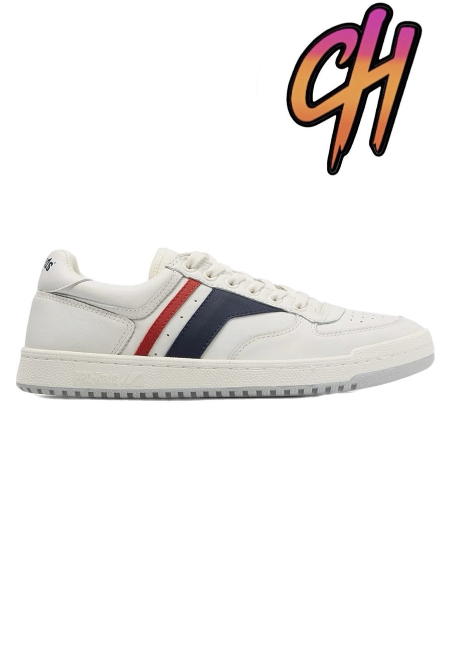 Pro-Keds Skyhawk Lo Leather White Blue Red Shoes Sneaker