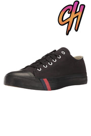 Pro-Keds Royal Lo Lace Up Black/Black Canvas Shoes Sneaker