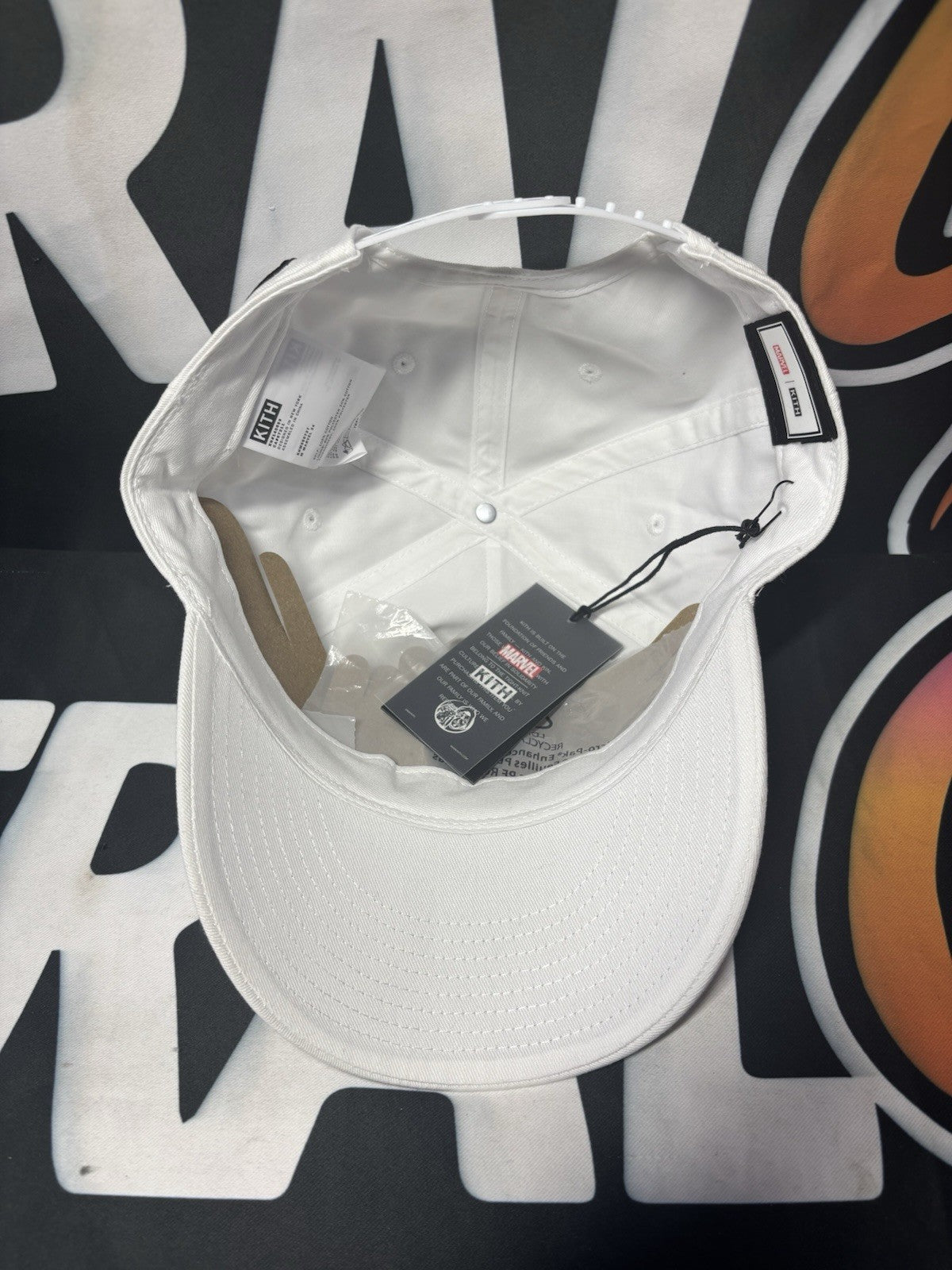 KITH X Marvel Gwynn Pinch Crown SnapBack Hat White