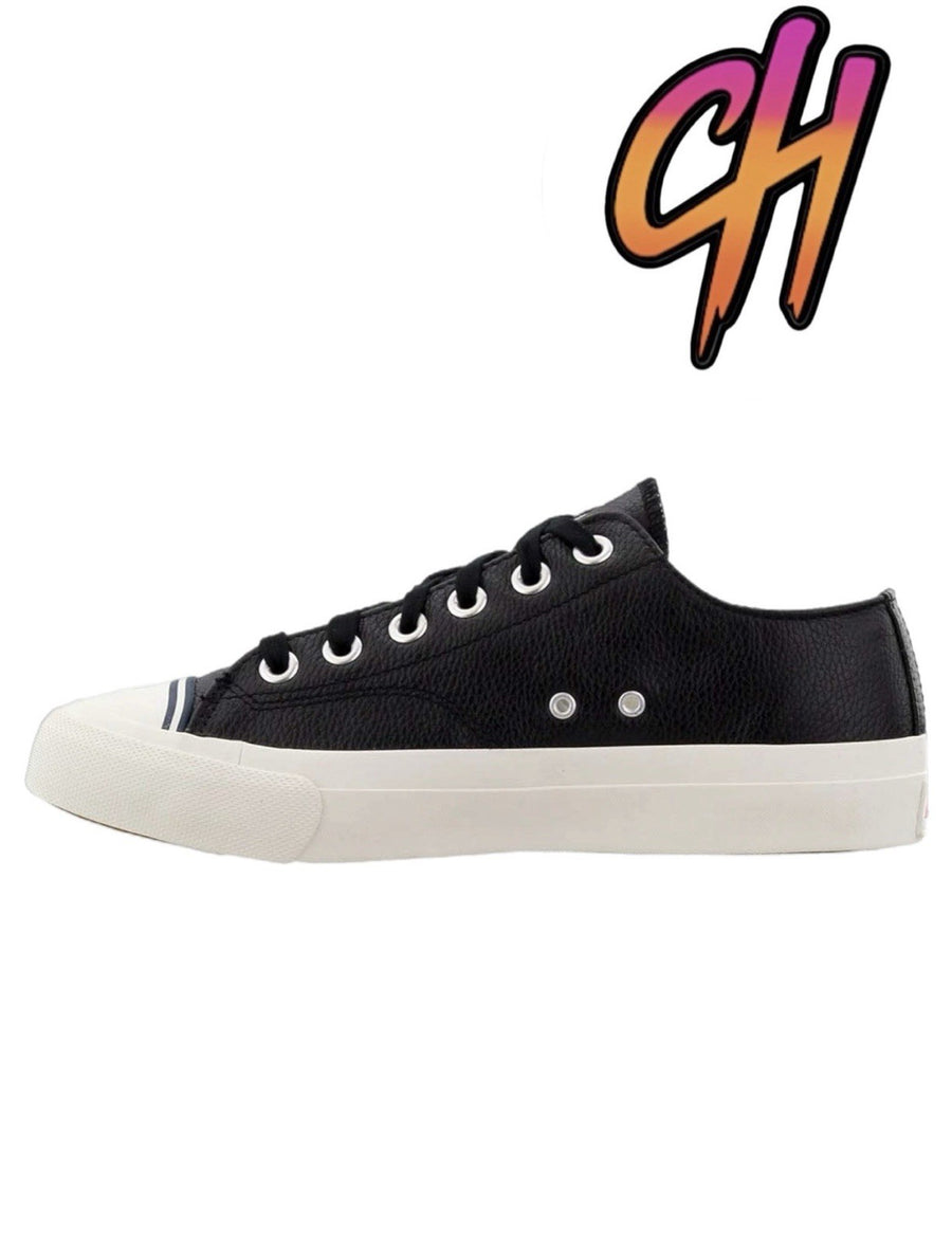 Pro-Keds Royal Lo Lace Up Black Leather Shoes Sneaker