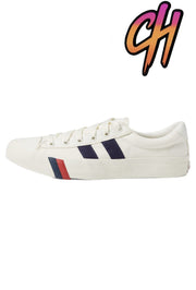 Pro-Keds Royal Plus Lace Up White Navy Canvas Shoes Sneaker