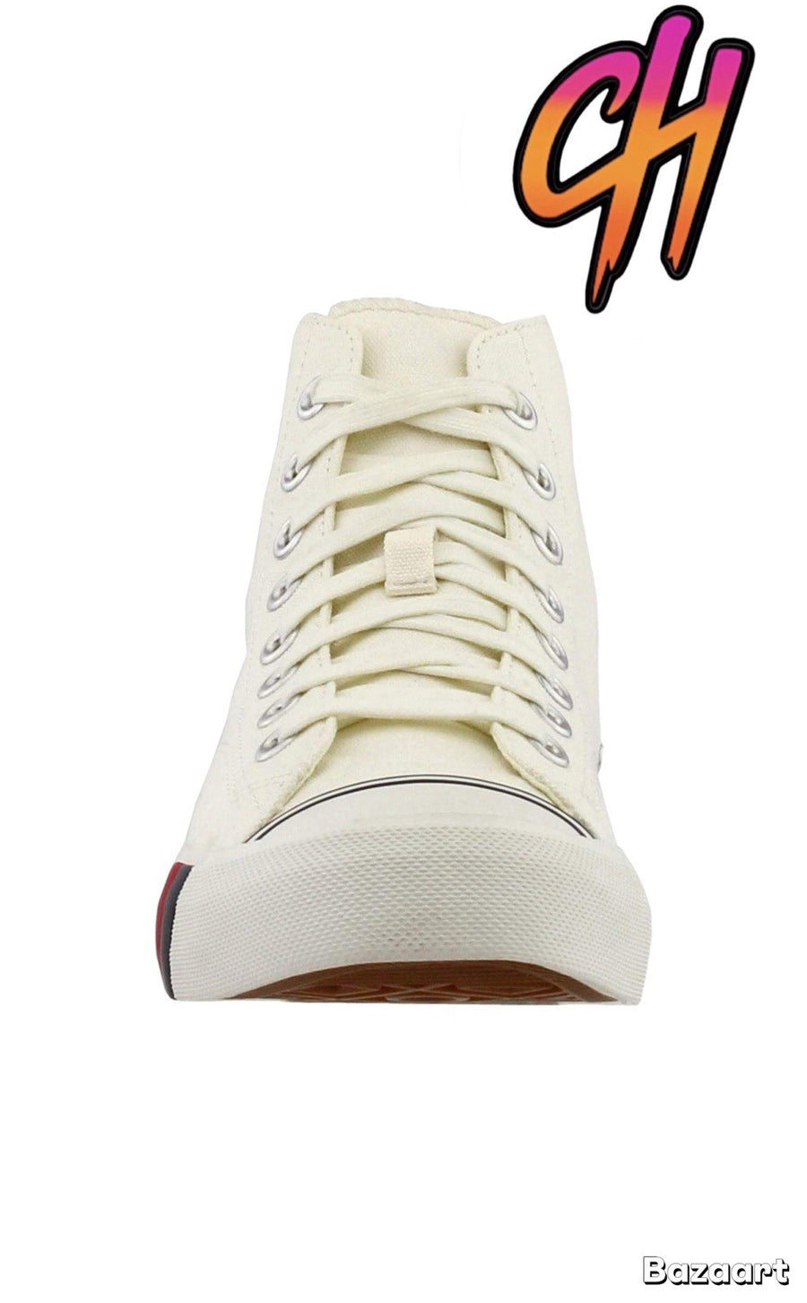 Pro-Keds Royal Hi Lace Up White Canvas Shoes Sneaker