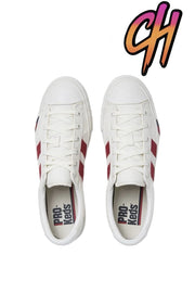 Pro-Keds Royal Plus Lace Up White Red Canvas Shoes Sneaker