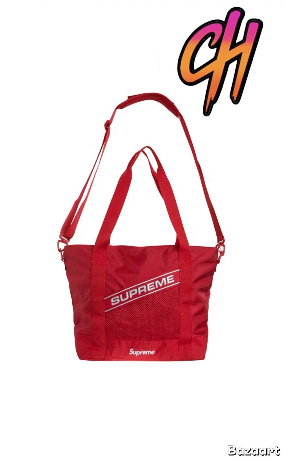 Supreme 3D Logo Tote Bag FW23 Red 100% Authentic