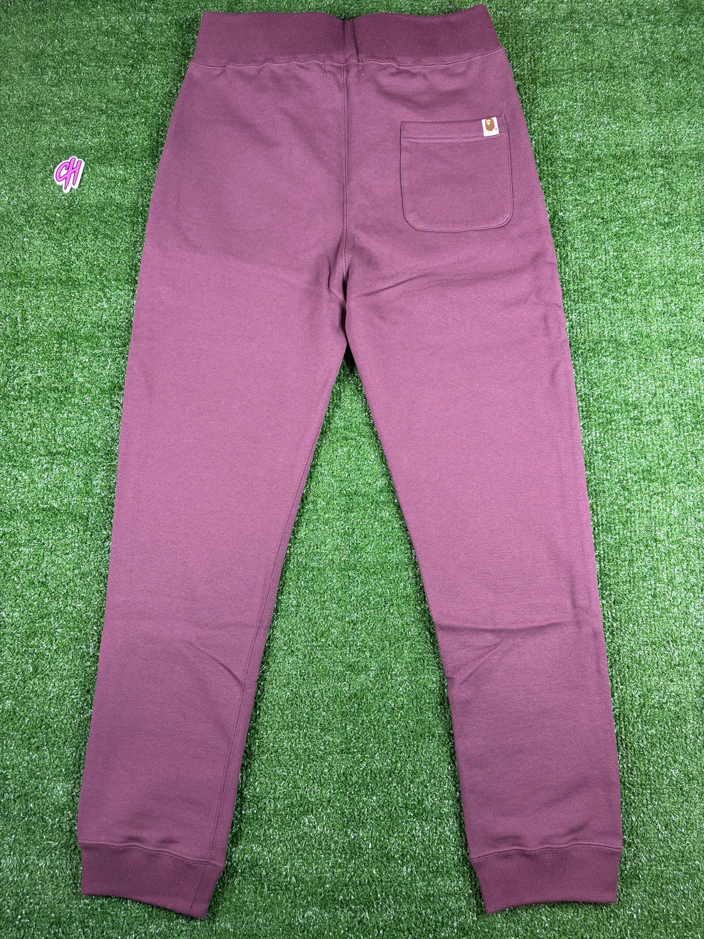 Bape Shark Burgundy Slim Fit Sweatpants Size XL