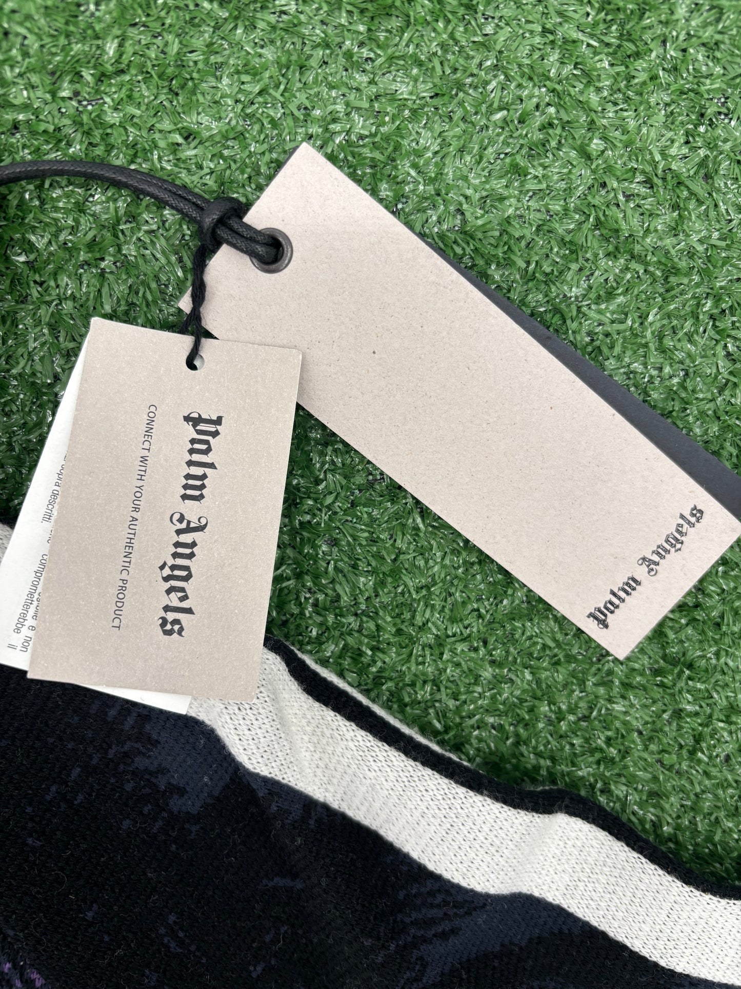 Palm Angels Womens Sunset Turtleneck Sweater Purple Black Size Small