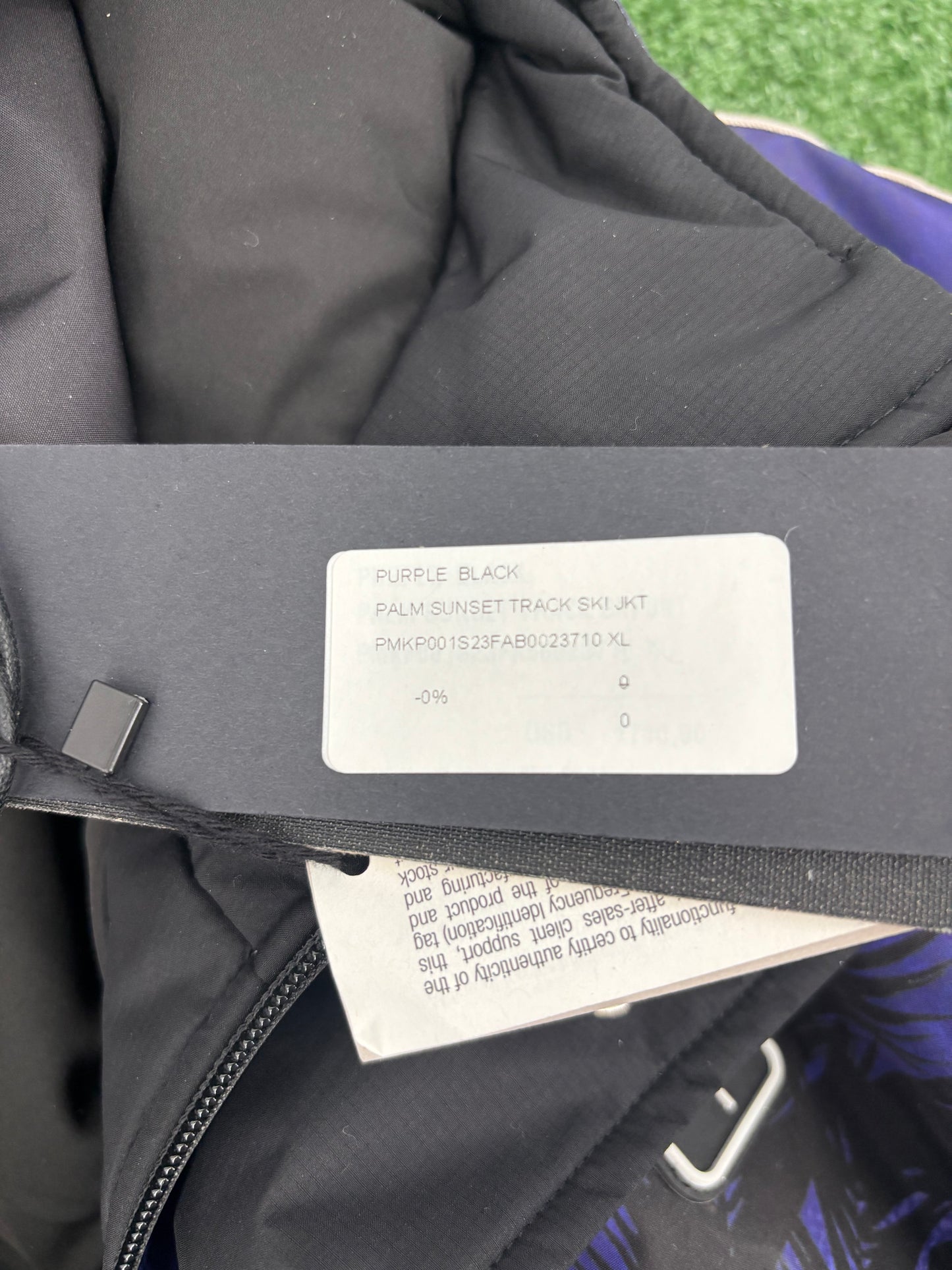 Palm Angels 'Palm Sunset' Track Ski Jacket Size XL (MSRP: $1,775.00)