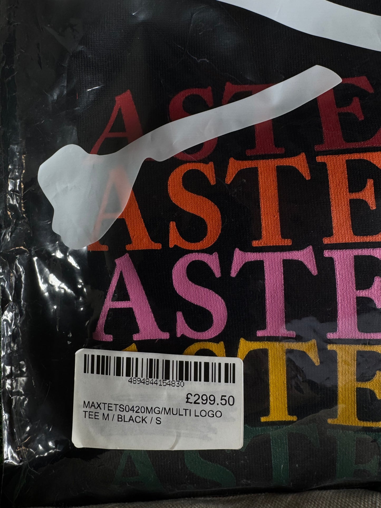 Mastermind Vs. Bape Multi-Logo Black S/S T-Shirt Size Small