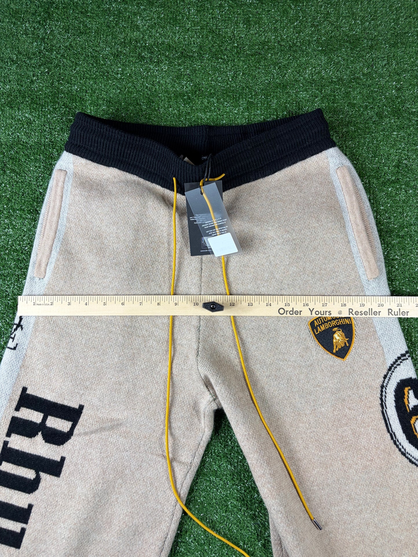 Men's RHUDE X Lamborghini Authentic Knitted Track Pants XL MSRP: $2,357