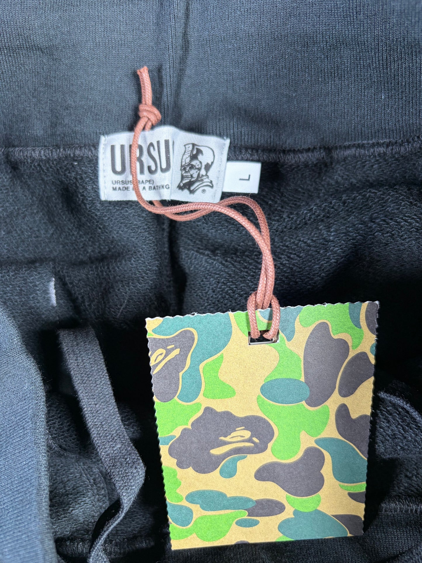 Bape X Ursus Black Cotton Sweatshorts Size XXL