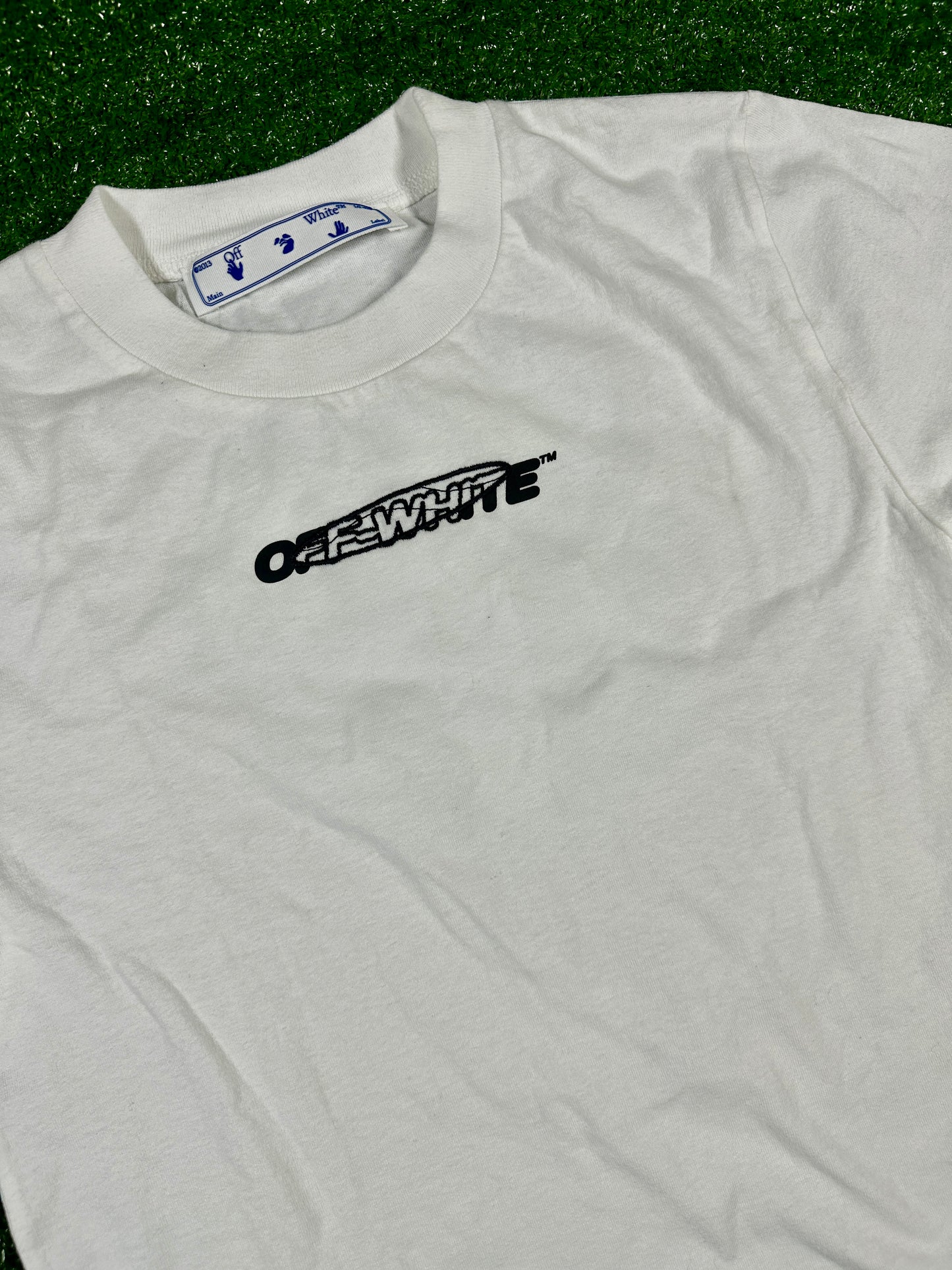Off-White 'Hand painters' Graphic White T-Shirt (Used) - Size XS