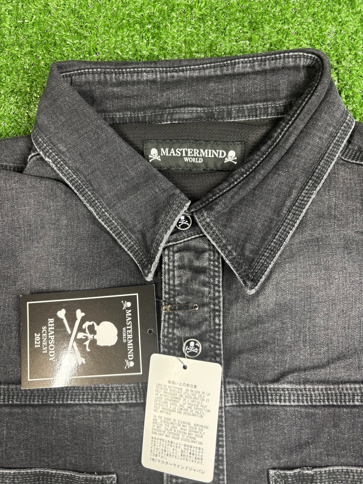 Bape Vs. Mastermind Light Oz Black Denim Shirt Size Small