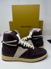 RHUDE Authentic Rhecess Hi Sneaker- Maroon -MSRP:$670.00 Size 12 Mens Shoe