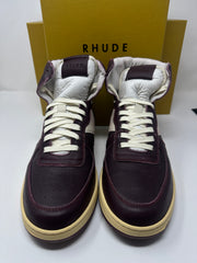 RHUDE Authentic Rhecess Hi Sneaker- Maroon -MSRP:$670.00 Size 12 Mens Shoe