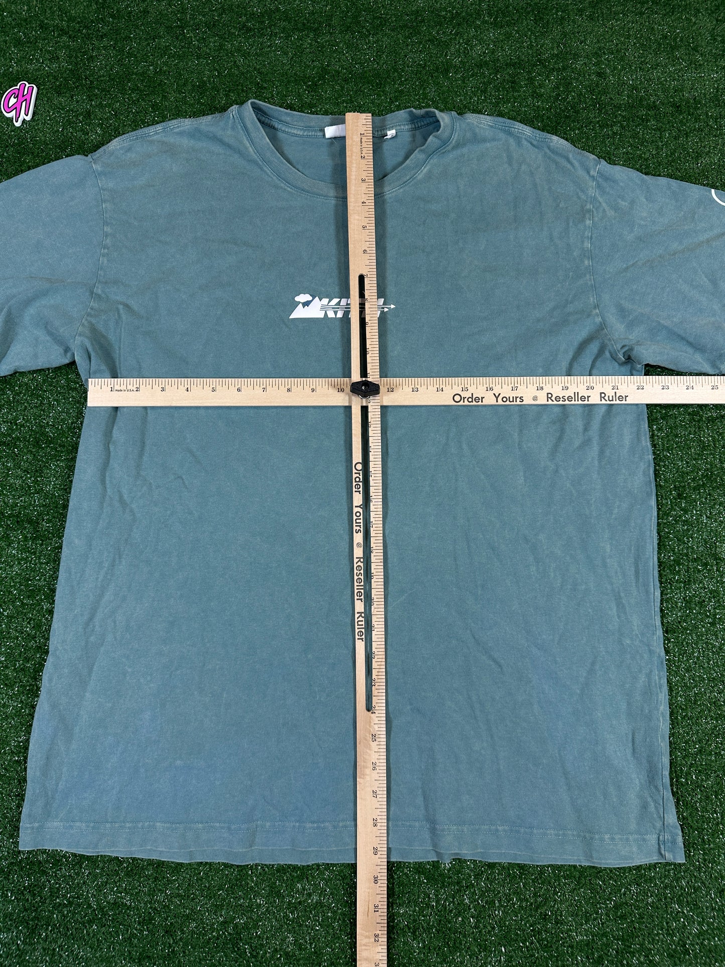 Kith X Columbia Eea Rain Mountain Teal Men's T-Shirt (USED) - Size XL