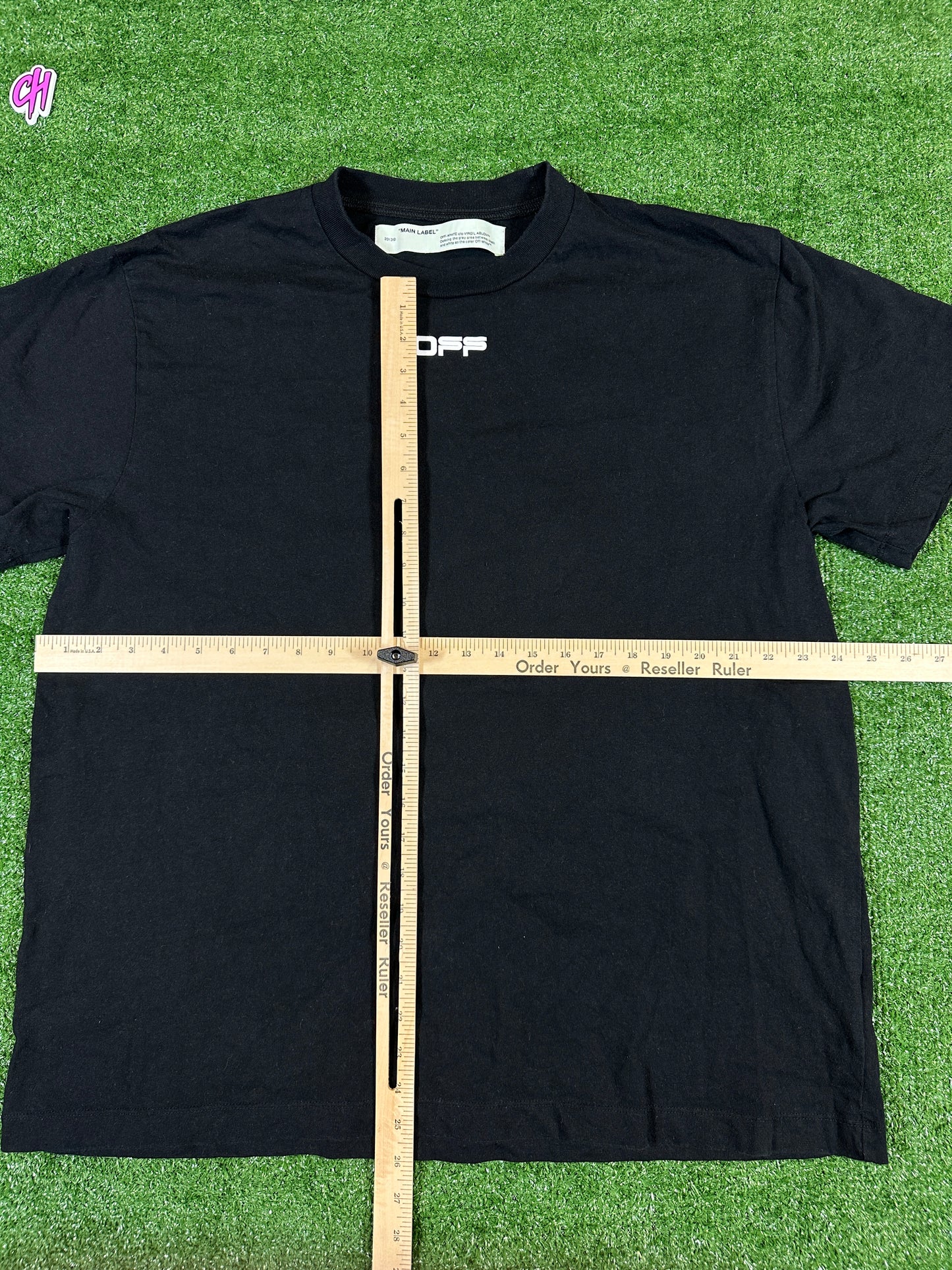 Off-White 'Scribbled Arrows Logo' Black/White T-Shirt (USED) - Size Small