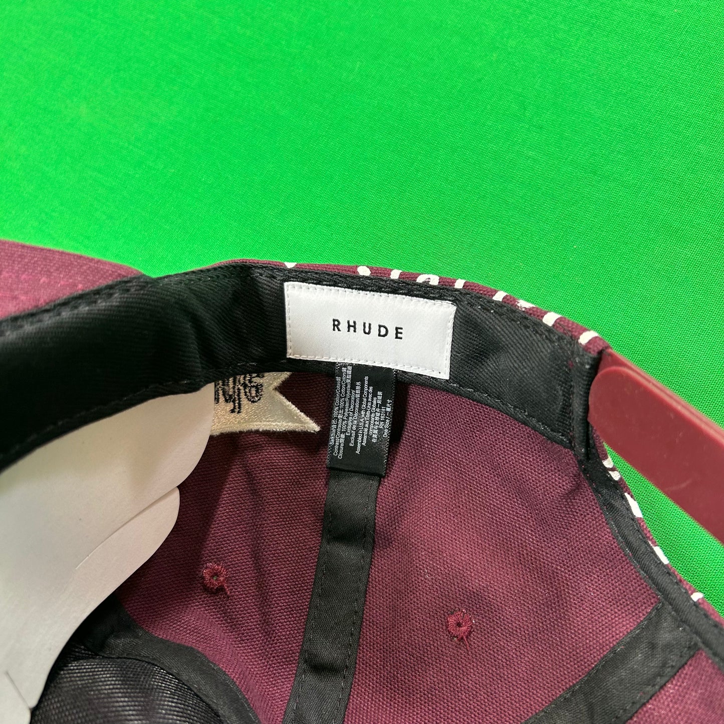 RHUDE Authentic Adjustable Rhepurposed Hat Red MSRP: $198.00 Brand New