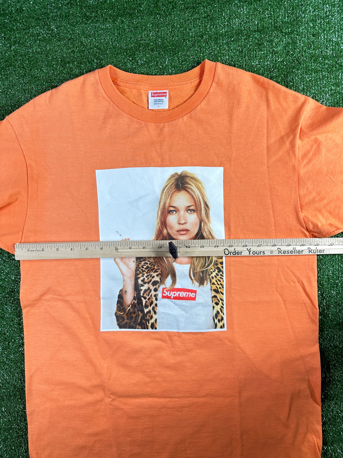 Supreme Kate Moss Orange 2012 Tee Shirt Size Large