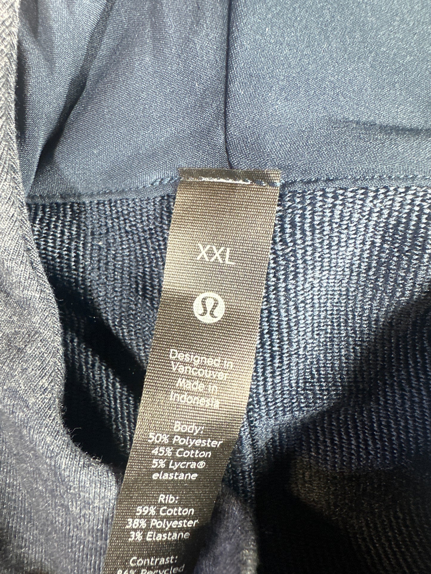 Lulu Lemon X NFL New York Giants Full Zip-Up Men's Hoodie - Size XXL