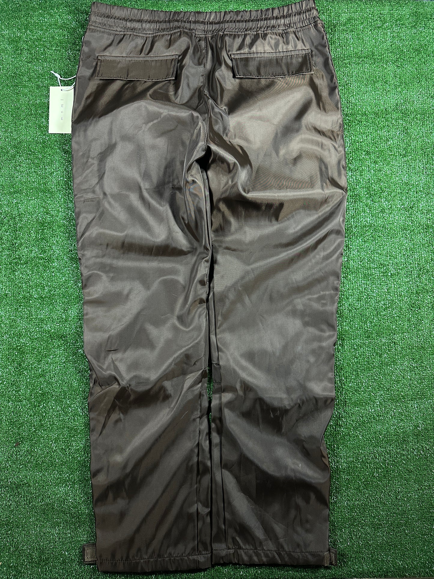 MNML Snap Zipper Front Cargo Men's Brown Pants - Size 38