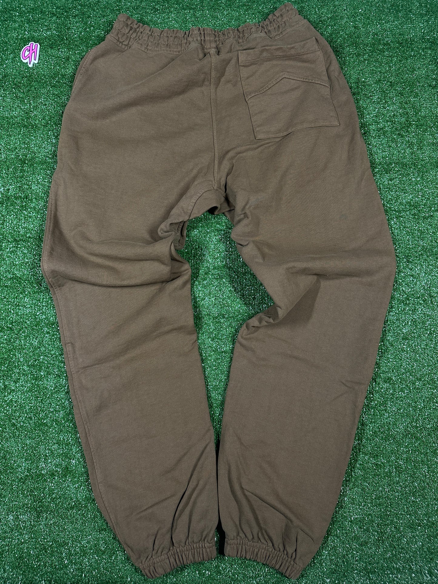 RHUDE Authentic Men's Brown Heavyweight Embroidered Logo Sweatpants MD MSRP: $765