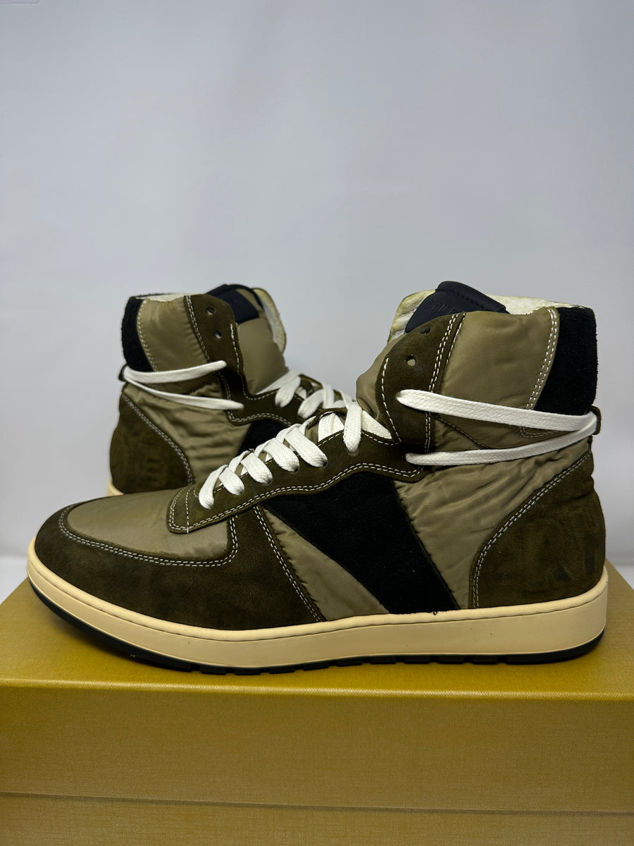 RHUDe Authentic Rhecess Hi Sneaker -2 Tone Olive- MSRP:$685.00 Size 9 Mens Shoe