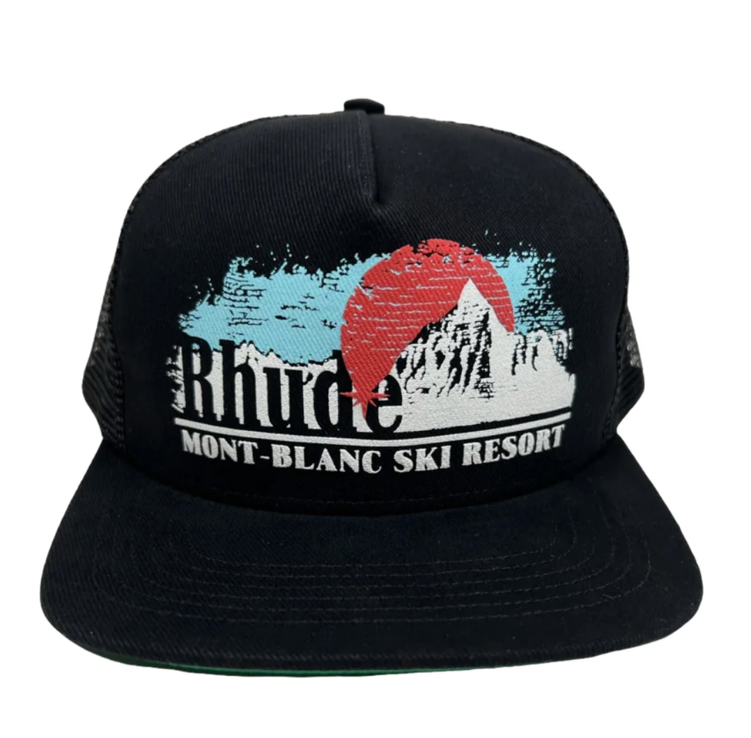 Rhude Mont-Blanc Trucker Hat - Black