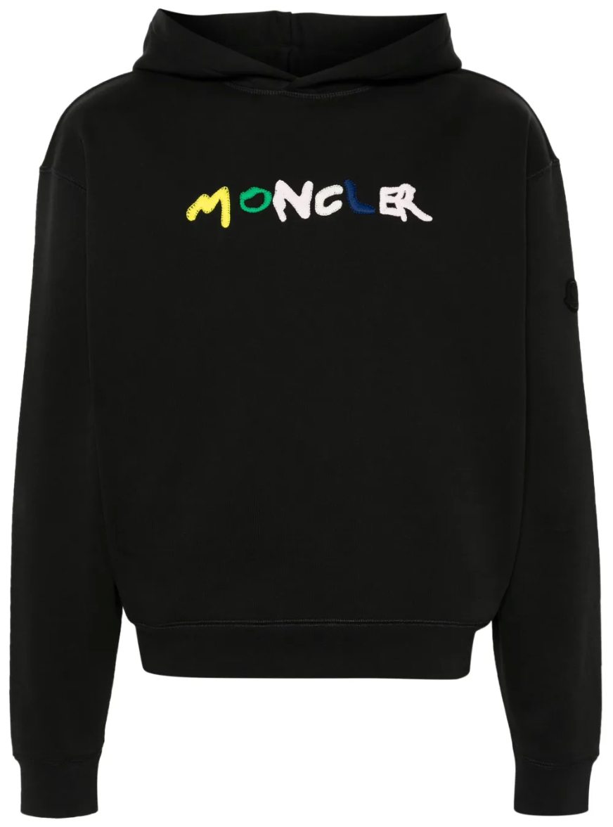 Moncler Logo-Embroidered Cotton Hoodie Size XL