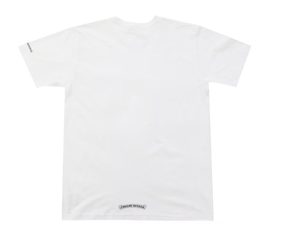 Chrome Hearts Neck Logo Short Sleeve Pocket Crew T-shirt White
