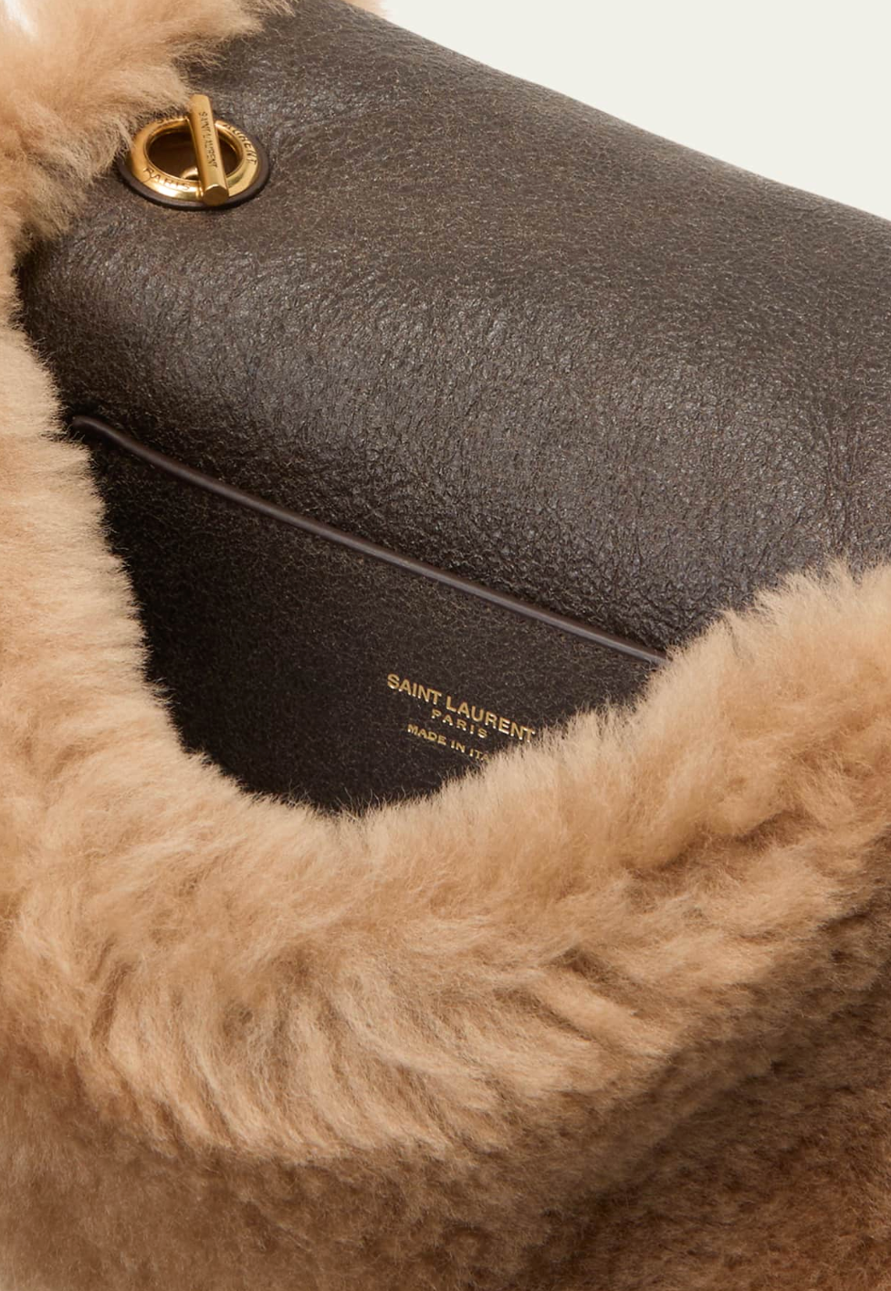 Yves Saint Laurent Kate Small YSL Crossbody Bag in Shearling
