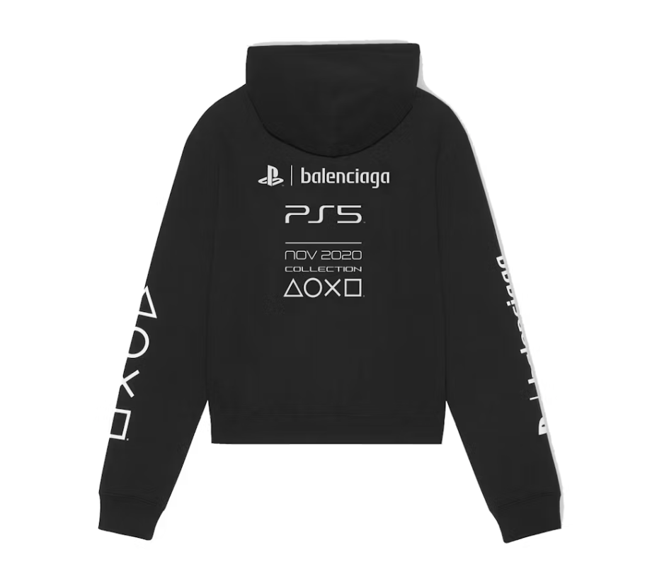 Balenciaga x Playstation Hoodie Black Size Medium