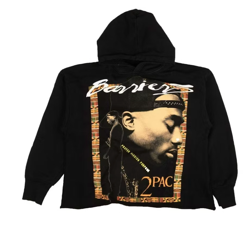 Barriers x 2Pac Pullover Hoodie Black Size Small