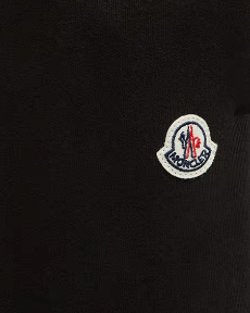 Moncler Pantalone Lungo / Logo Patch Cotton Sweatpants 'Black' Size Small