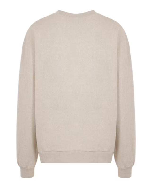 Palm Angels PA Linen Crewneck Beige Black Size XL