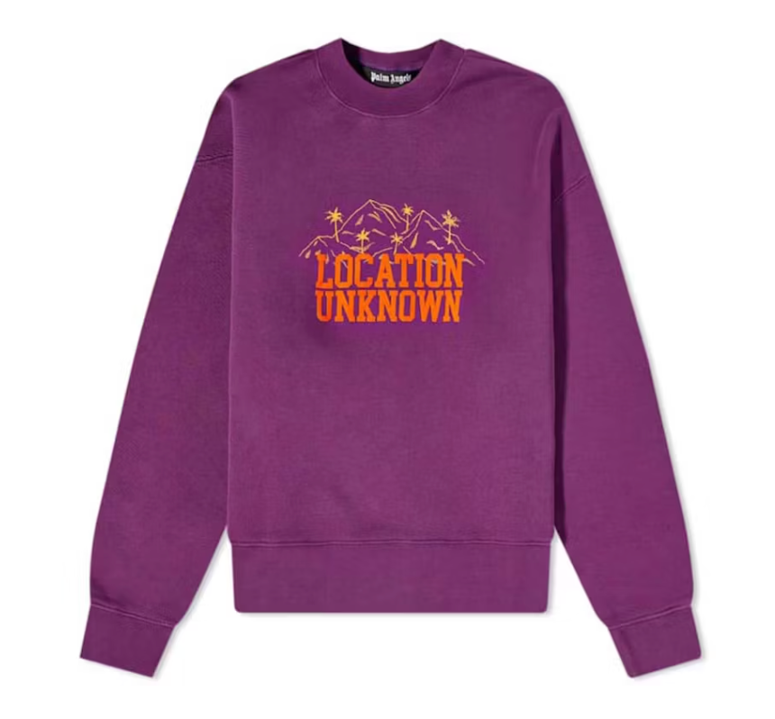 Palm Angels Location Unknown Crewneck Purple/Orange Size Medium