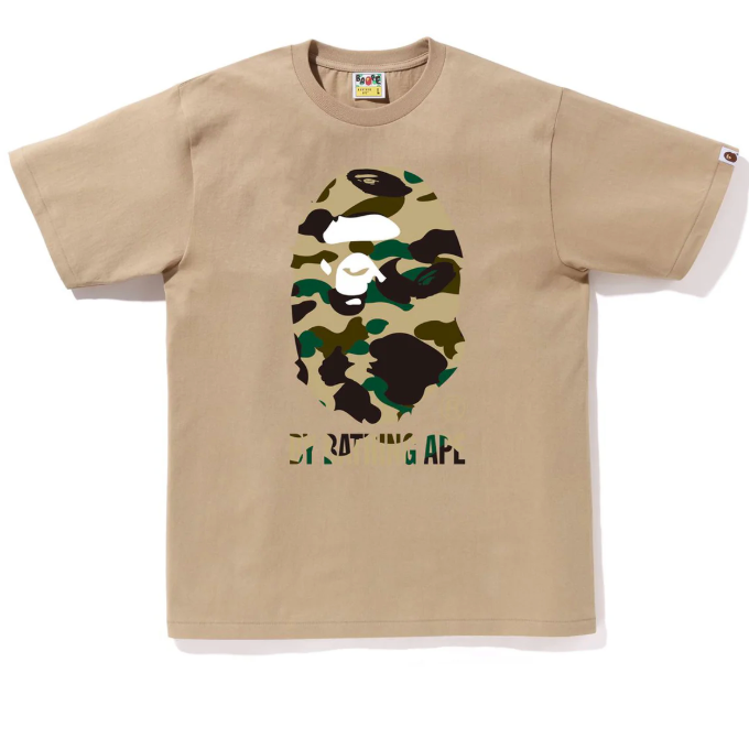 BAPE 1st Camo By Bathing Ape Tee Beige Size Small Mens