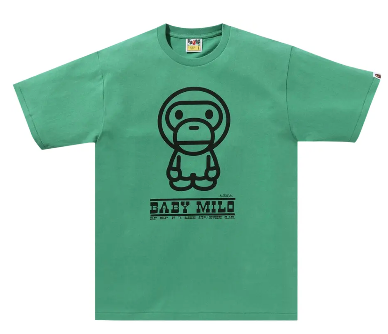 BAPE Classic Baby Milo Tee 'Green' Size Medium