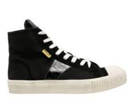 RHUDE Authentic Bel Airs High Sneaker 'Black Croc' MSRP $670 Size 12 Mens Shoe