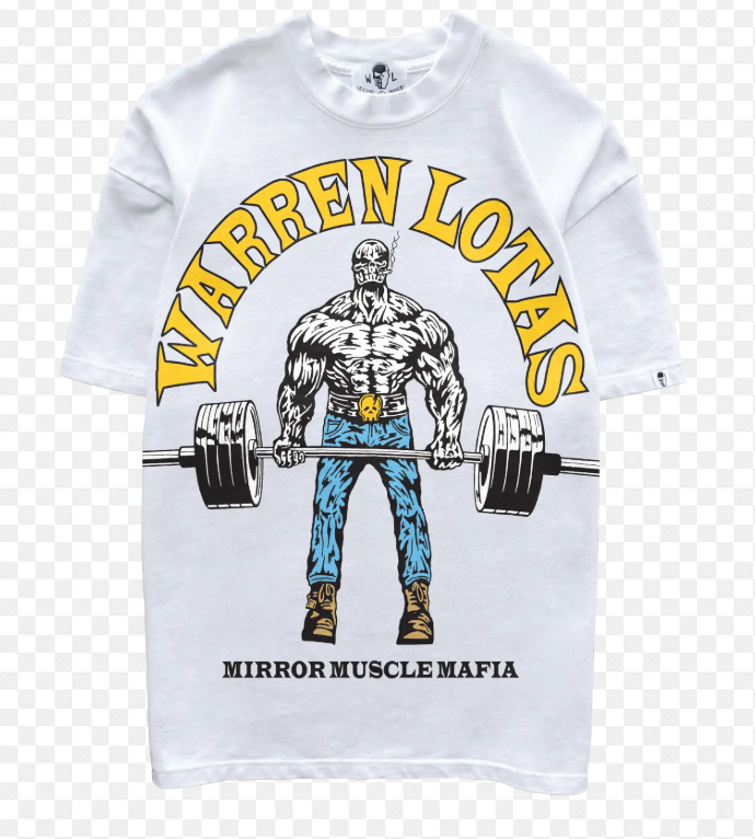 NEW Warren Lotas 'MMM Deadlift' White T-Shirt SM