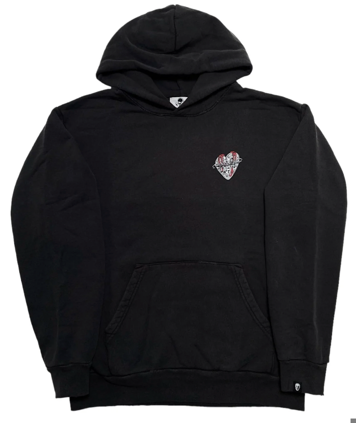 NEWWarren Lotas Exclusive 'Hometown' Stonewash Black Large Back Graphic Pullover Hoodie XXL